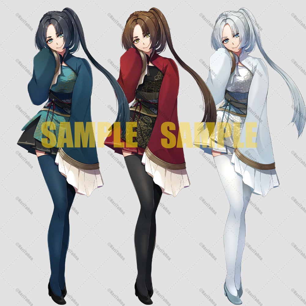 【ゲーム/TRPG/立ち絵】中華風少女/猫耳/化け猫差分【商用利用可】