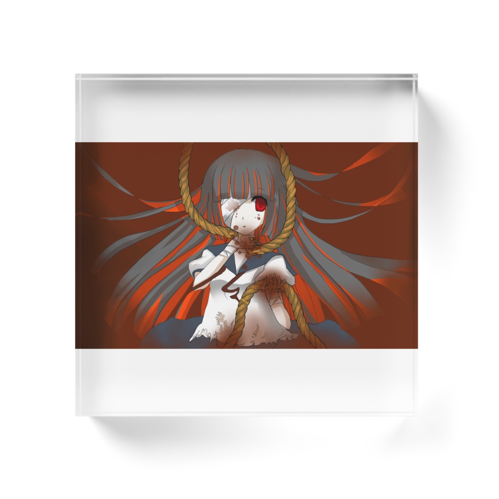 首吊り少女アクリルブロック