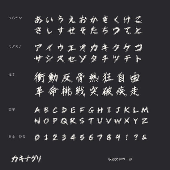 【無料・商用利用可】カキナグリ|走り書きペンの日本語フォント