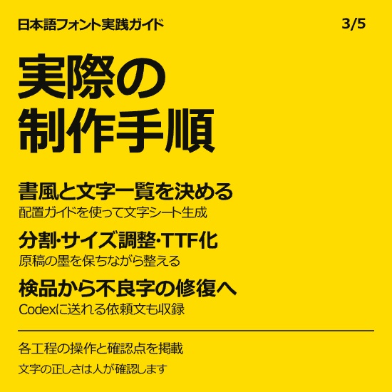 AIでつくる日本語フォント 実践ガイド|制作手順・失敗例・コード付き