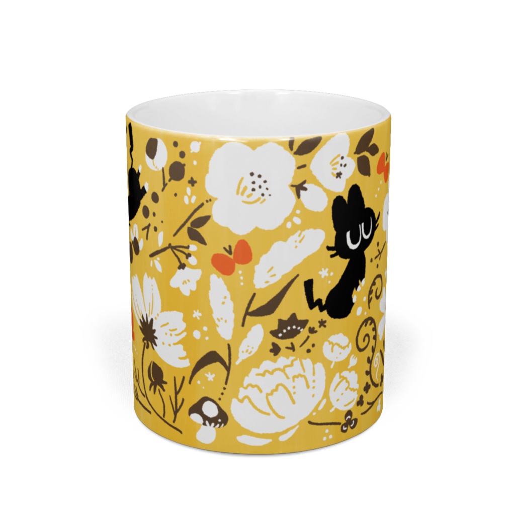 ジト目のねこマグ まてまてチョウチョ