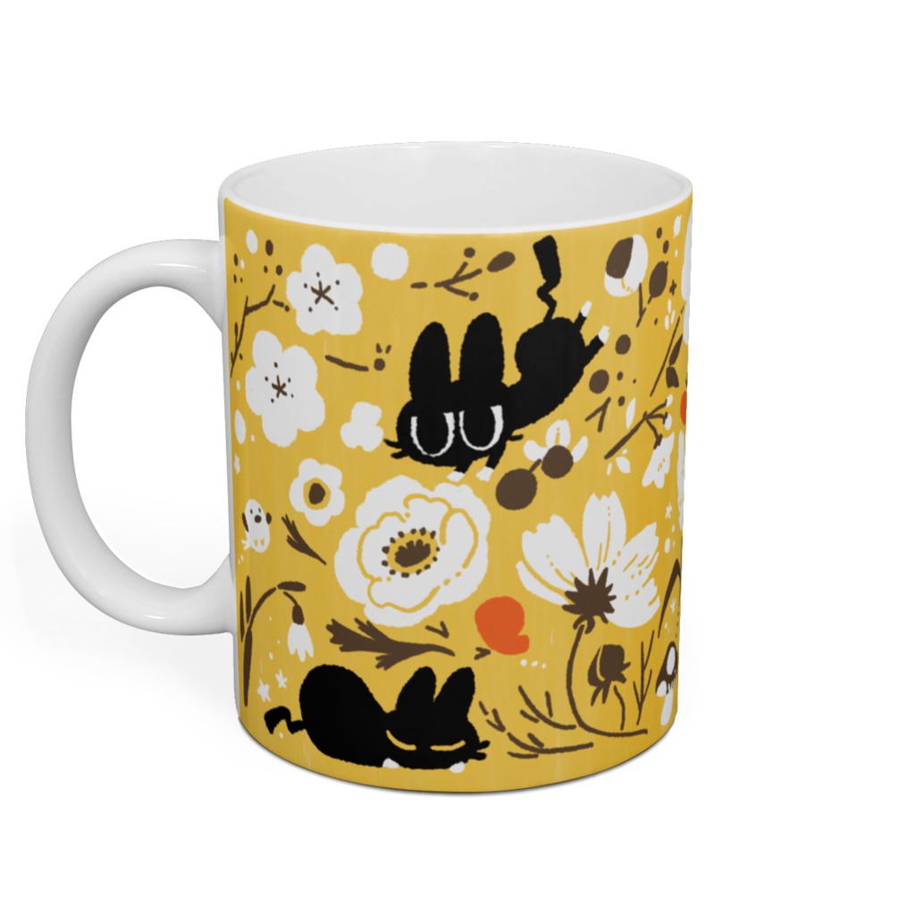 ジト目のねこマグ まてまてチョウチョ