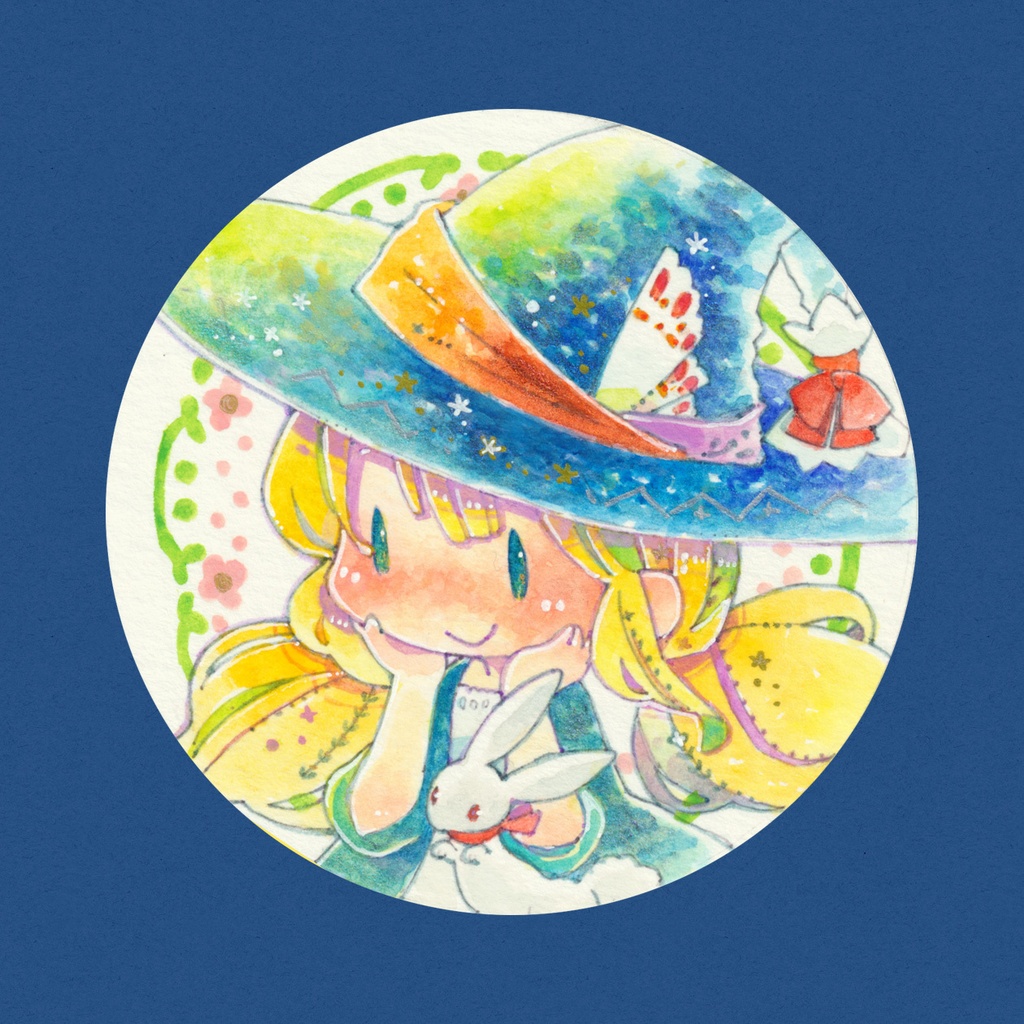 【イラスト原画】空の布の穴の魔女