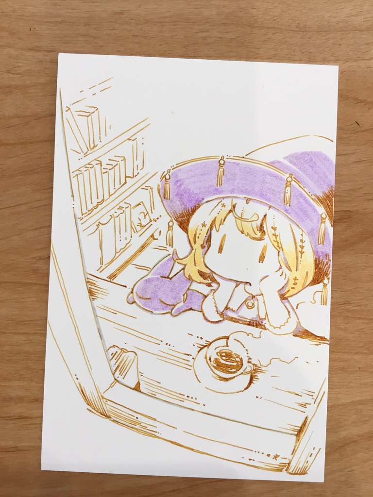 【イラスト原画】おうち魔女-むらさき