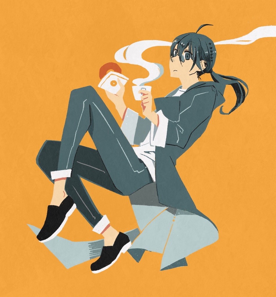 【リングノートA5】ドーナツとお茶