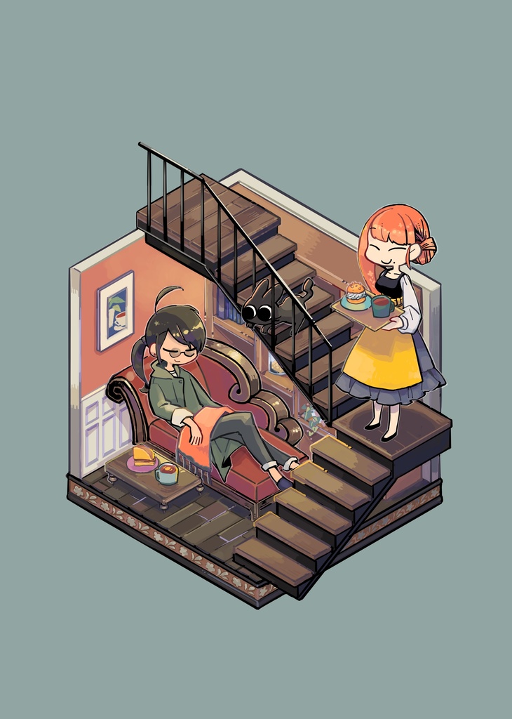 【リングノートA5】カフェ (シェーズロング)