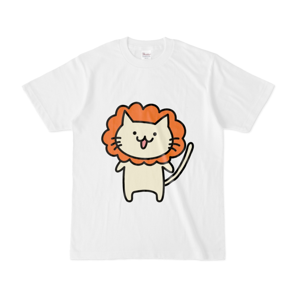 獅子Tシャツ(前面プリント/ホワイト)