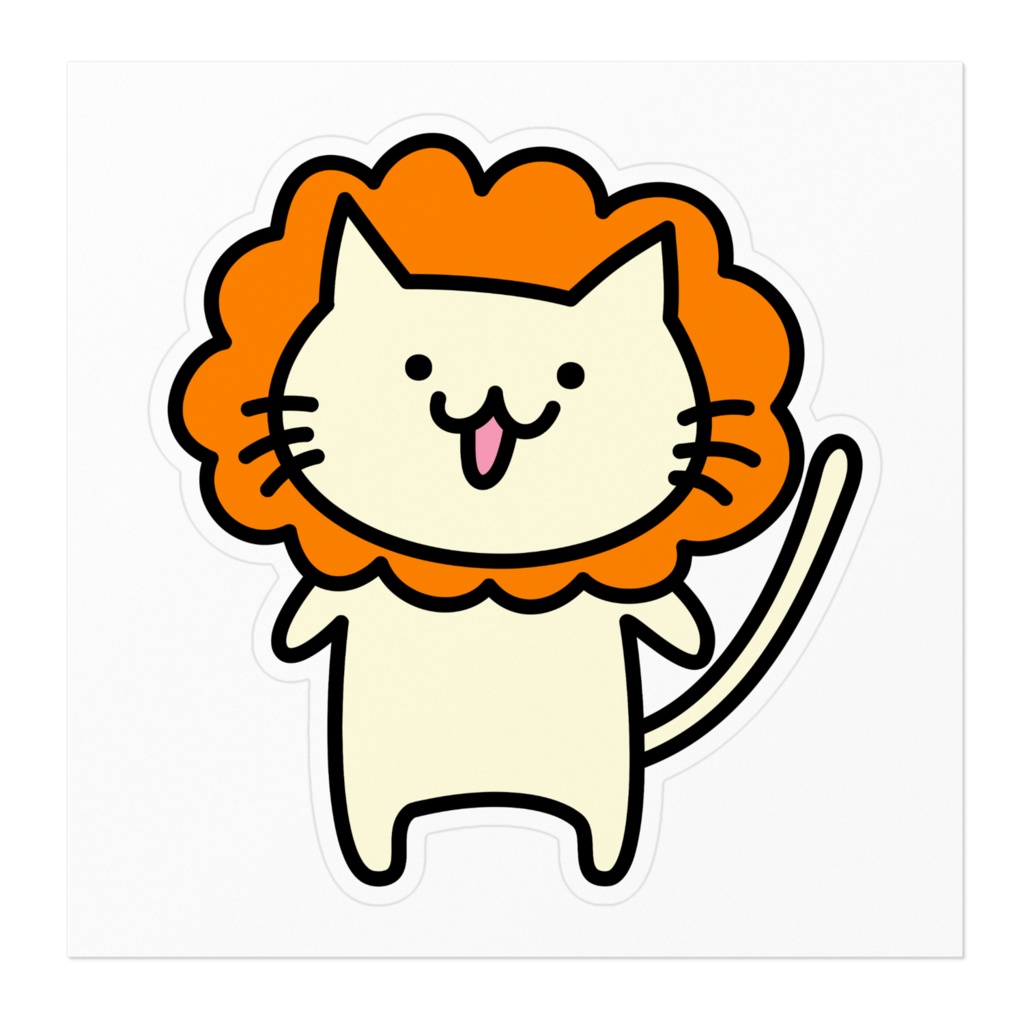 獅子ステッカー