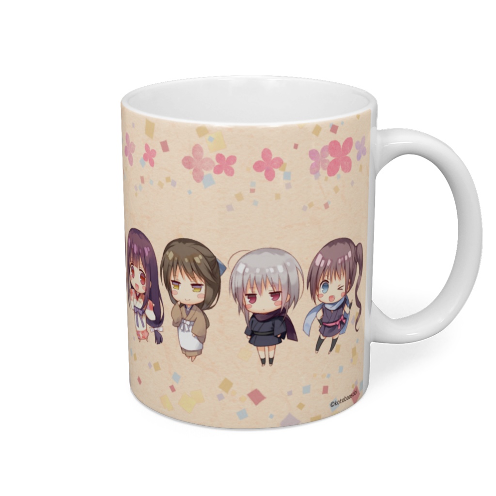 戦国の黒百合マグカップ