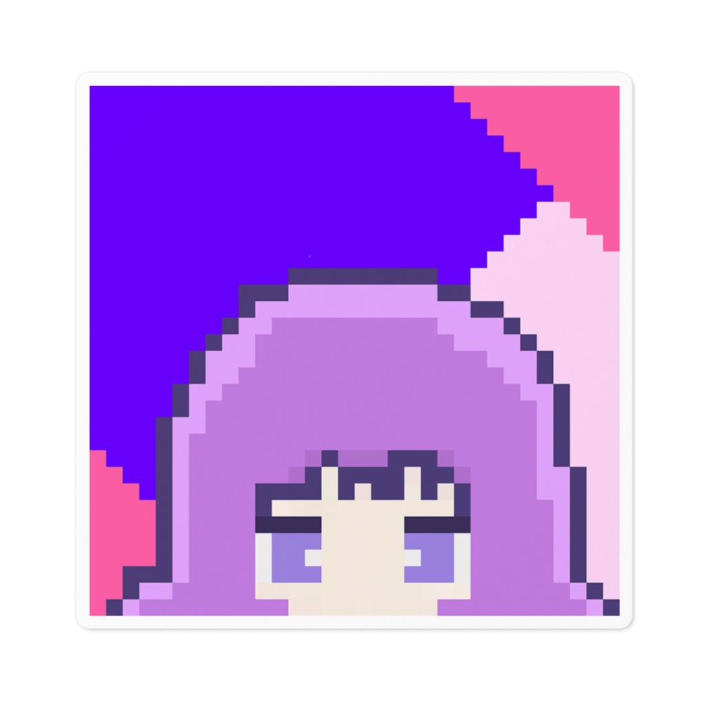 毒可愛いちゃんのドット絵ステッカー Pome Chan現実逃避 Booth