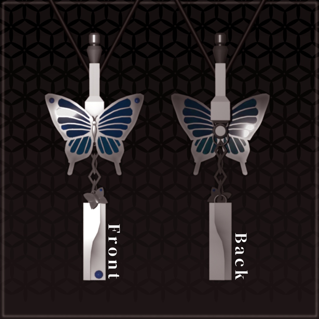 【複数アバター想定】Butterfly Accessory：Necklace