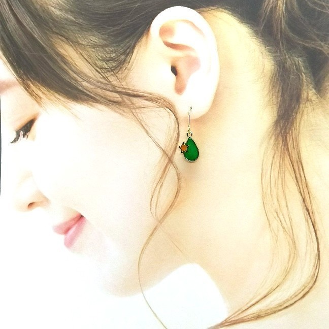 しずく+星☆ピアス【片耳用】