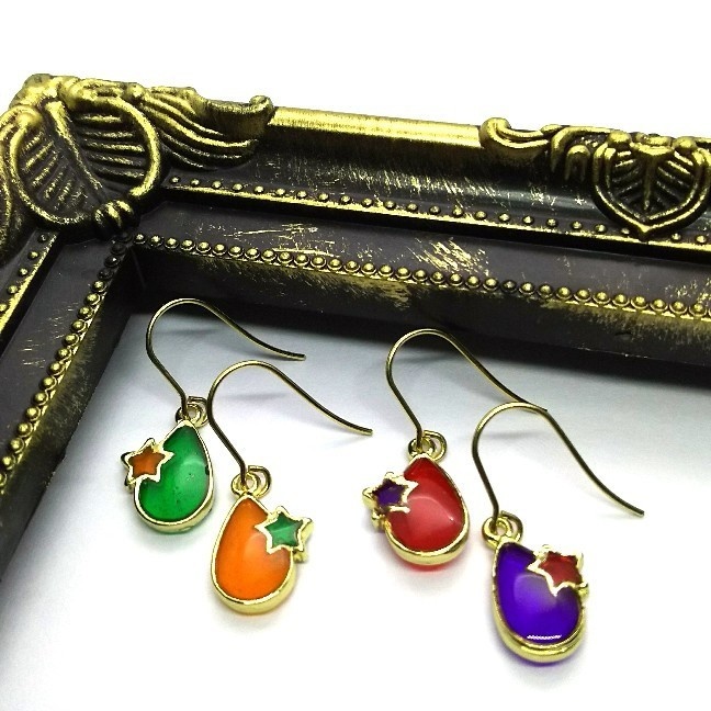 しずく+星☆ピアス【片耳用】