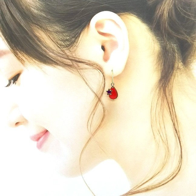 しずく+星☆ピアス【片耳用】