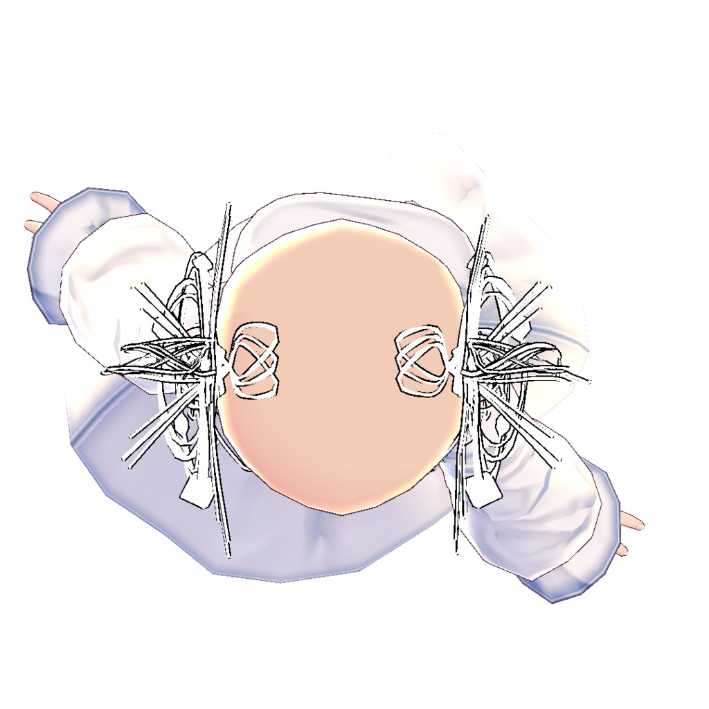 【VRoid】イオンテイル結び紐