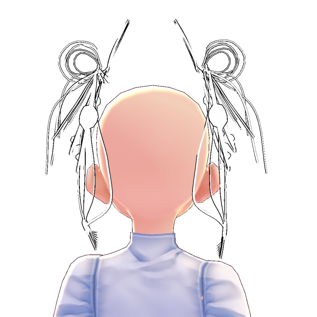 【VRoid】イオンテイル結び紐