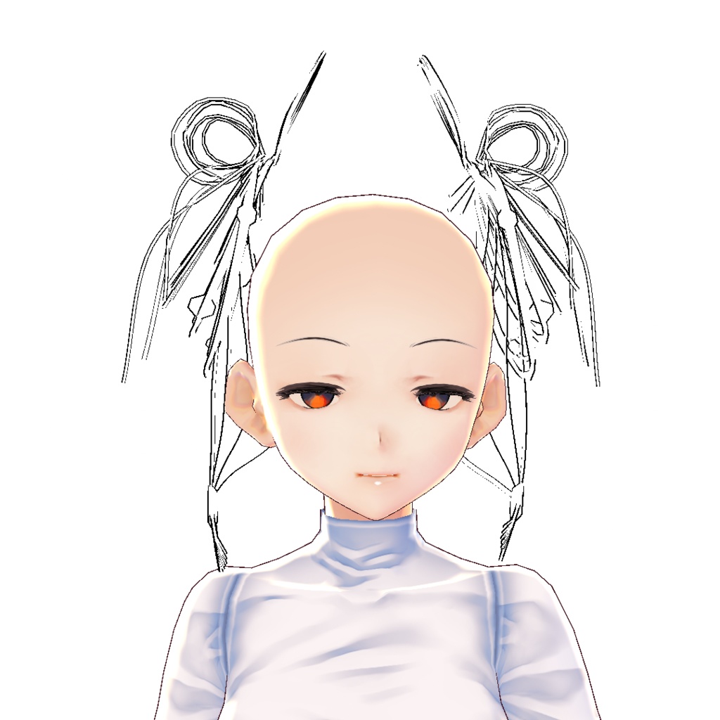 【VRoid】イオンテイル結び紐