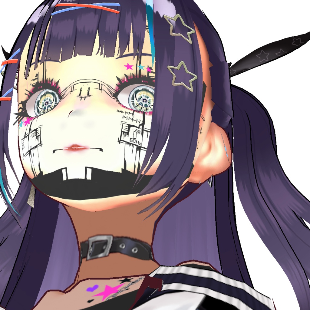 【無料版有り】VRoidサイバーフェイスメイクキット乙種