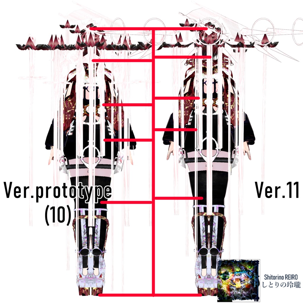 【VRoid】望まれた子供たちの祖、全ての罪過を濯ぐ緋色の乙女