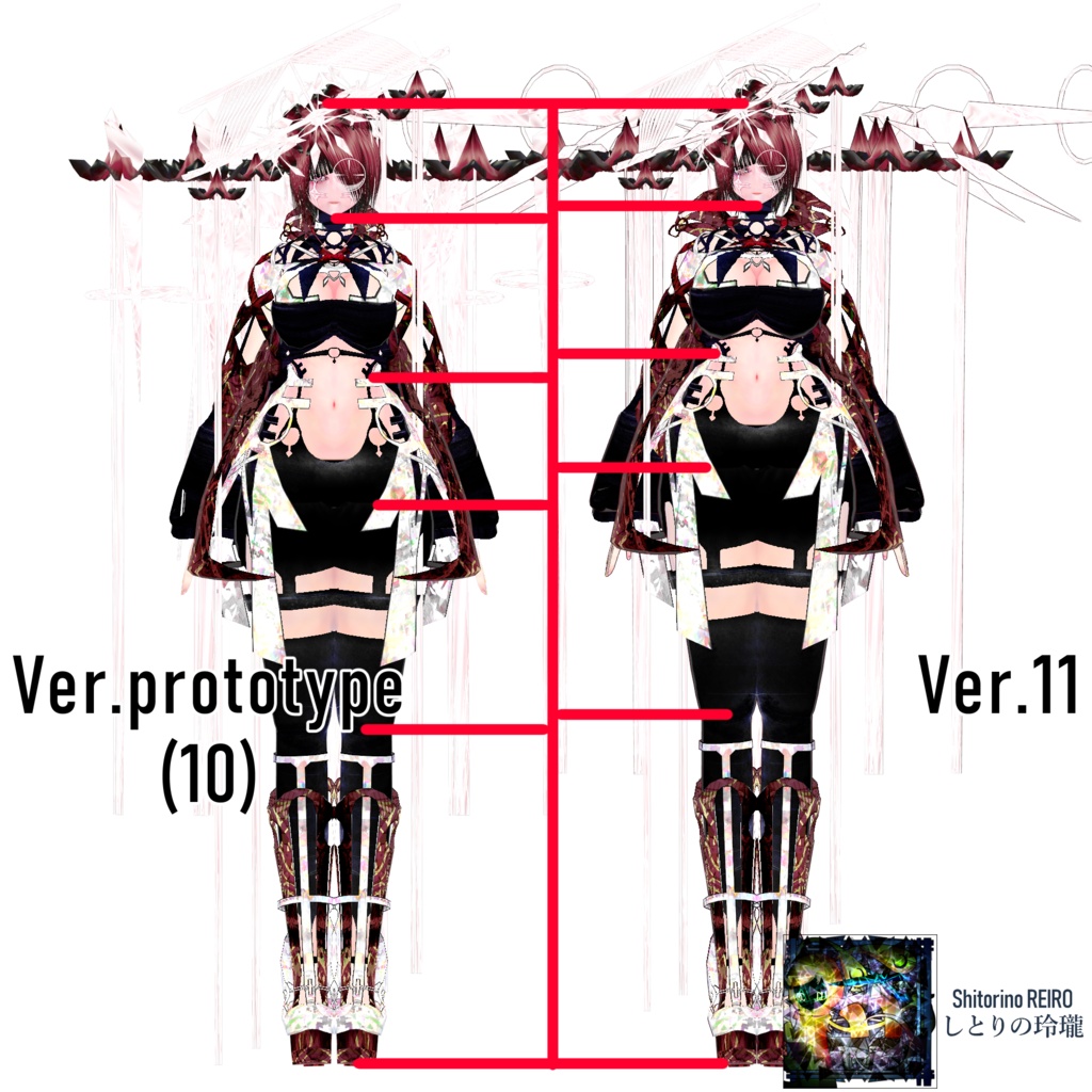 【VRoid】望まれた子供たちの祖、全ての罪過を濯ぐ緋色の乙女