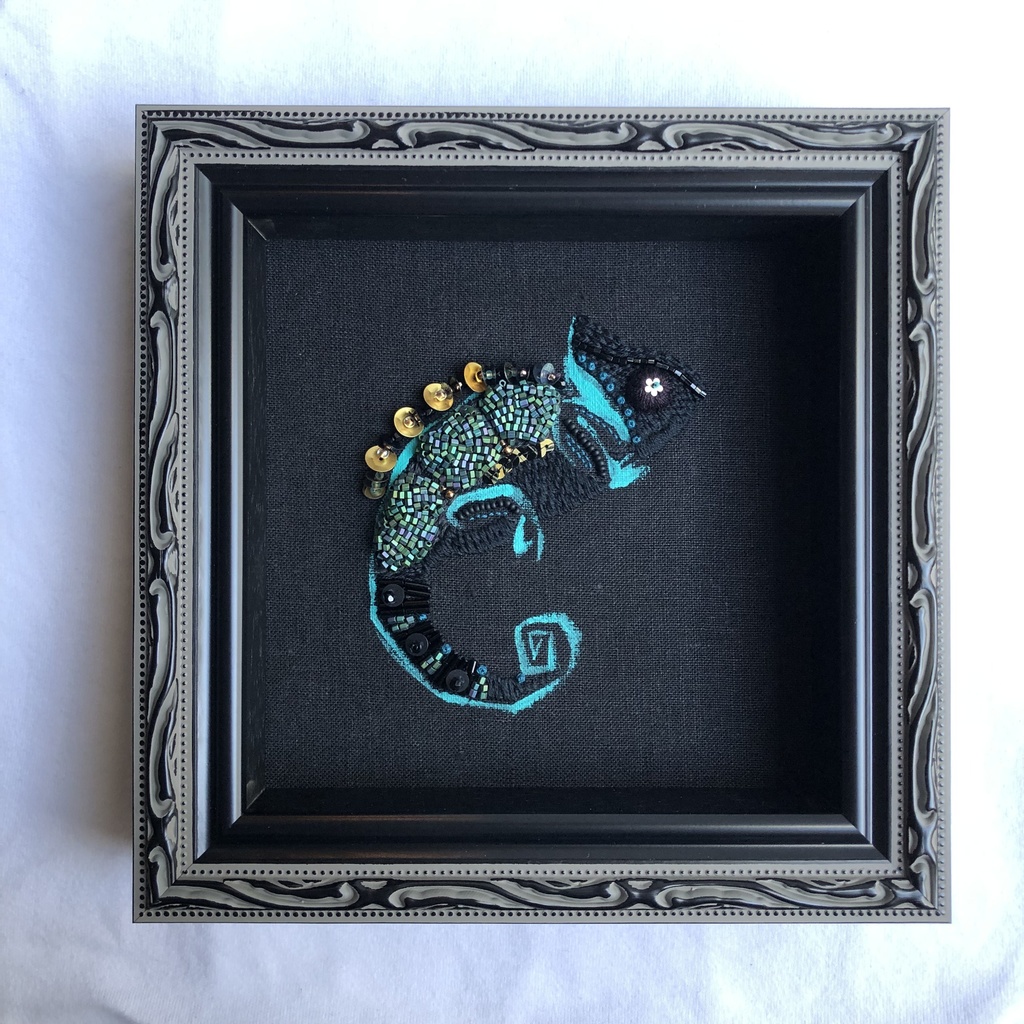 刺繍作品　「宵」