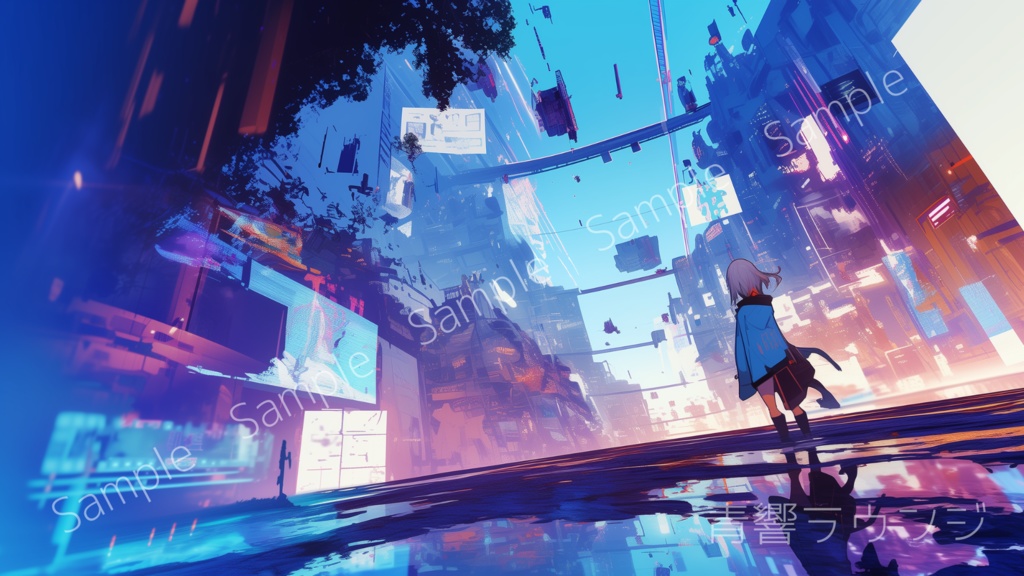 Neon Edge - サイバーパンクPC壁紙セット(16:9・高解像度)