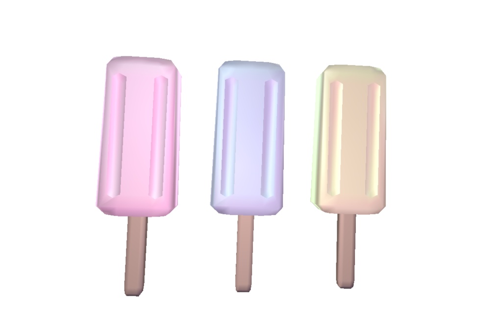 かわいいローポリのアイスキャンディー  ♡ Simple low poly popsicle  