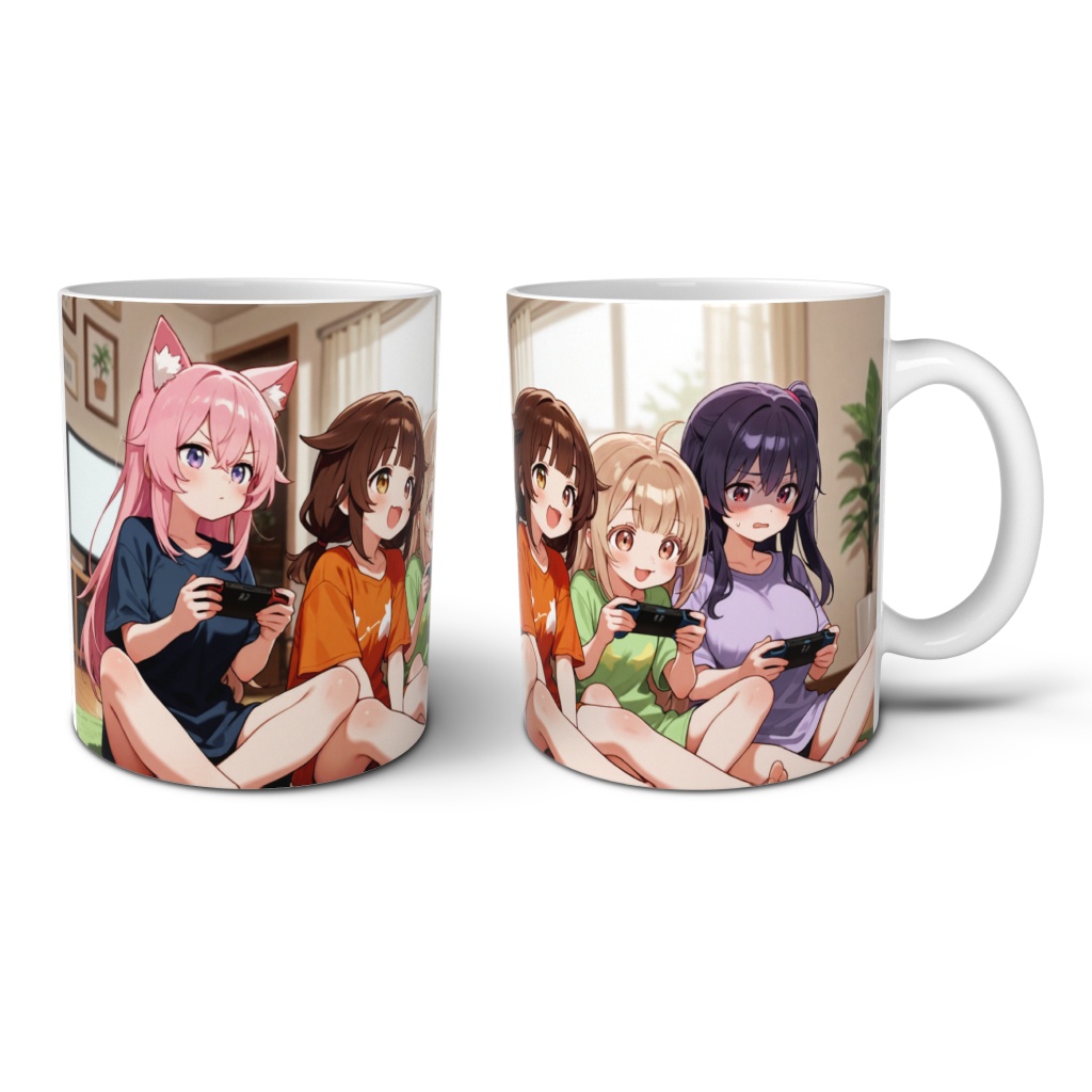 みんなでゲーム マグカップ(コハク、一子、とあ、紫暖)