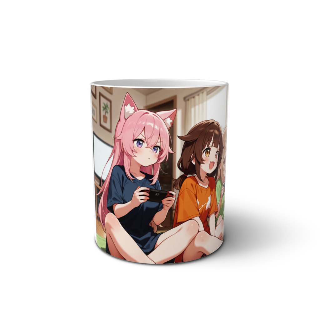 みんなでゲーム マグカップ(コハク、一子、とあ、紫暖)