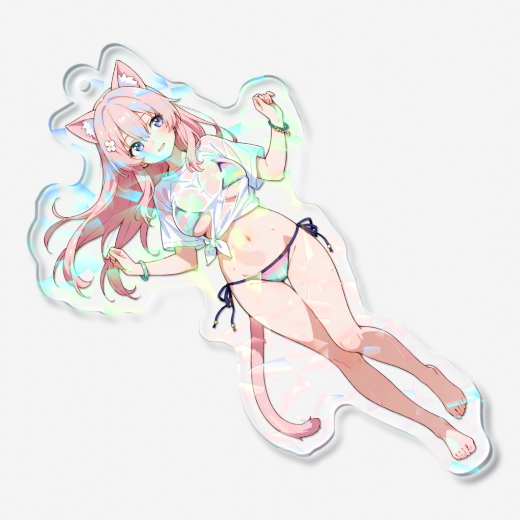 猫音コハク ホログラムアクリルキーホルダー #オズなつ2025