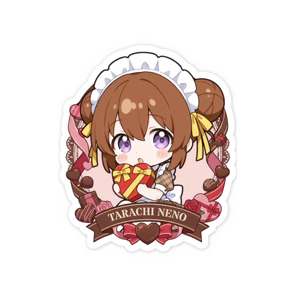 平知ねの バレンタインデーステッカー