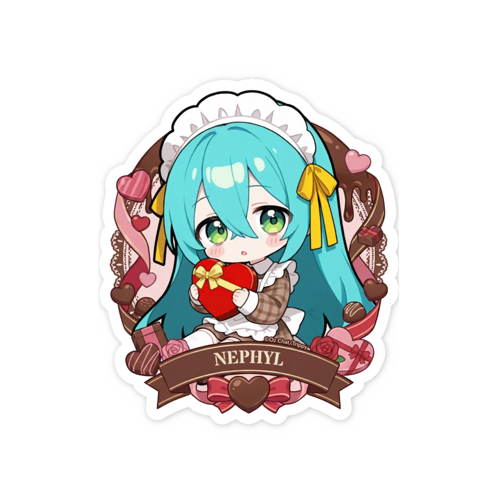 ネフィル バレンタインデーステッカー