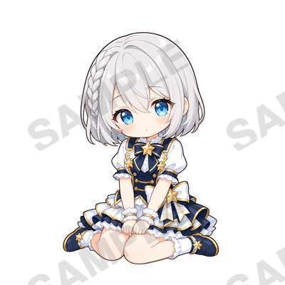 【オズチャット】ホログラムアクリルキーホルダー 狩部雪歩 アイドルver.