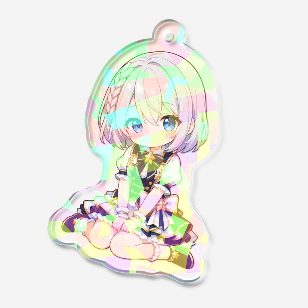 【オズチャット】ホログラムアクリルキーホルダー 狩部雪歩 アイドルver.