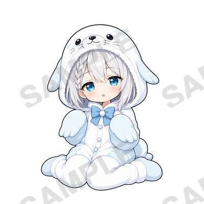 【オズチャット】ホログラムアクリルキーホルダー 狩部雪歩 きぐるみver.