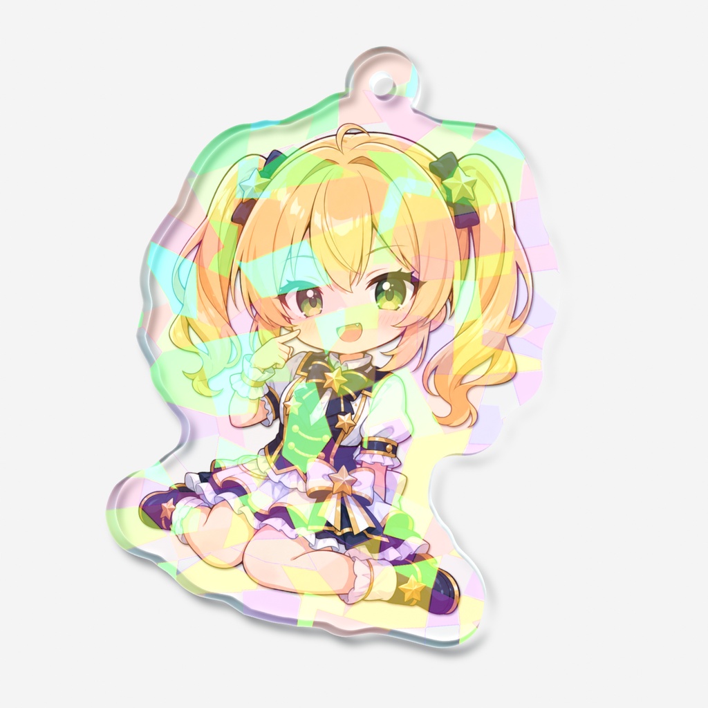 【オズチャット】ホログラムアクリルキーホルダー 卯畑まお アイドルver.