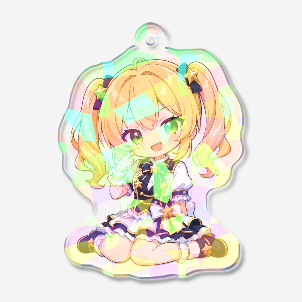 【オズチャット】ホログラムアクリルキーホルダー 卯畑まお アイドルver.