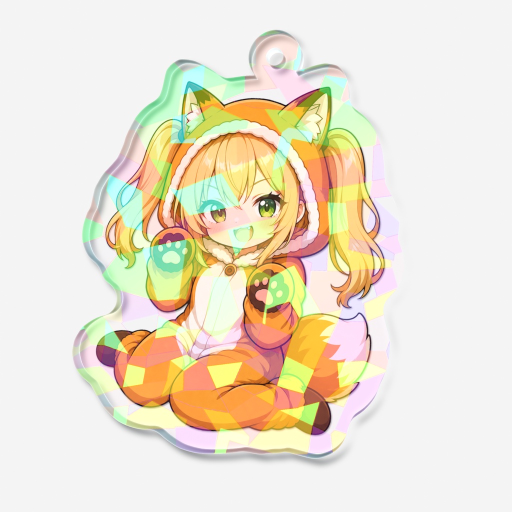 【オズチャット】ホログラムアクリルキーホルダー 卯畑まお きぐるみver.