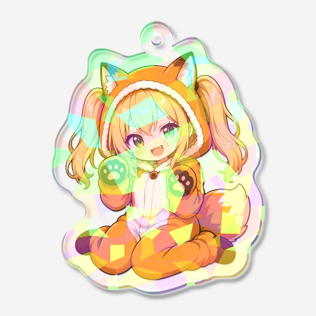 【オズチャット】ホログラムアクリルキーホルダー 卯畑まお きぐるみver.
