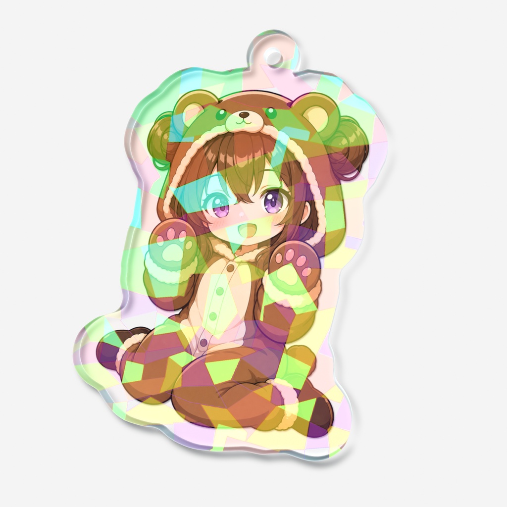 【オズチャット】ホログラムアクリルキーホルダー 平知ねの きぐるみver.