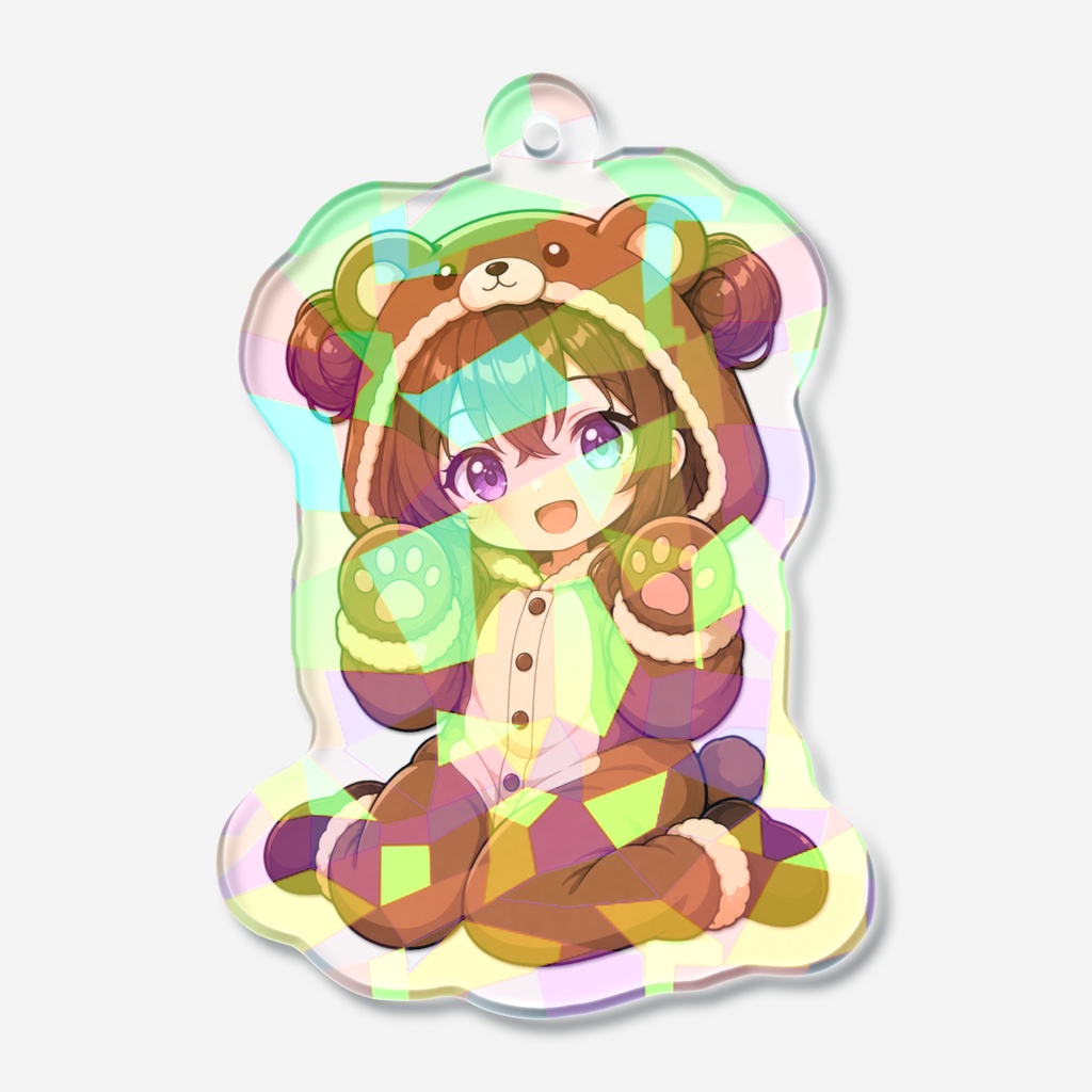 【オズチャット】ホログラムアクリルキーホルダー 平知ねの きぐるみver.