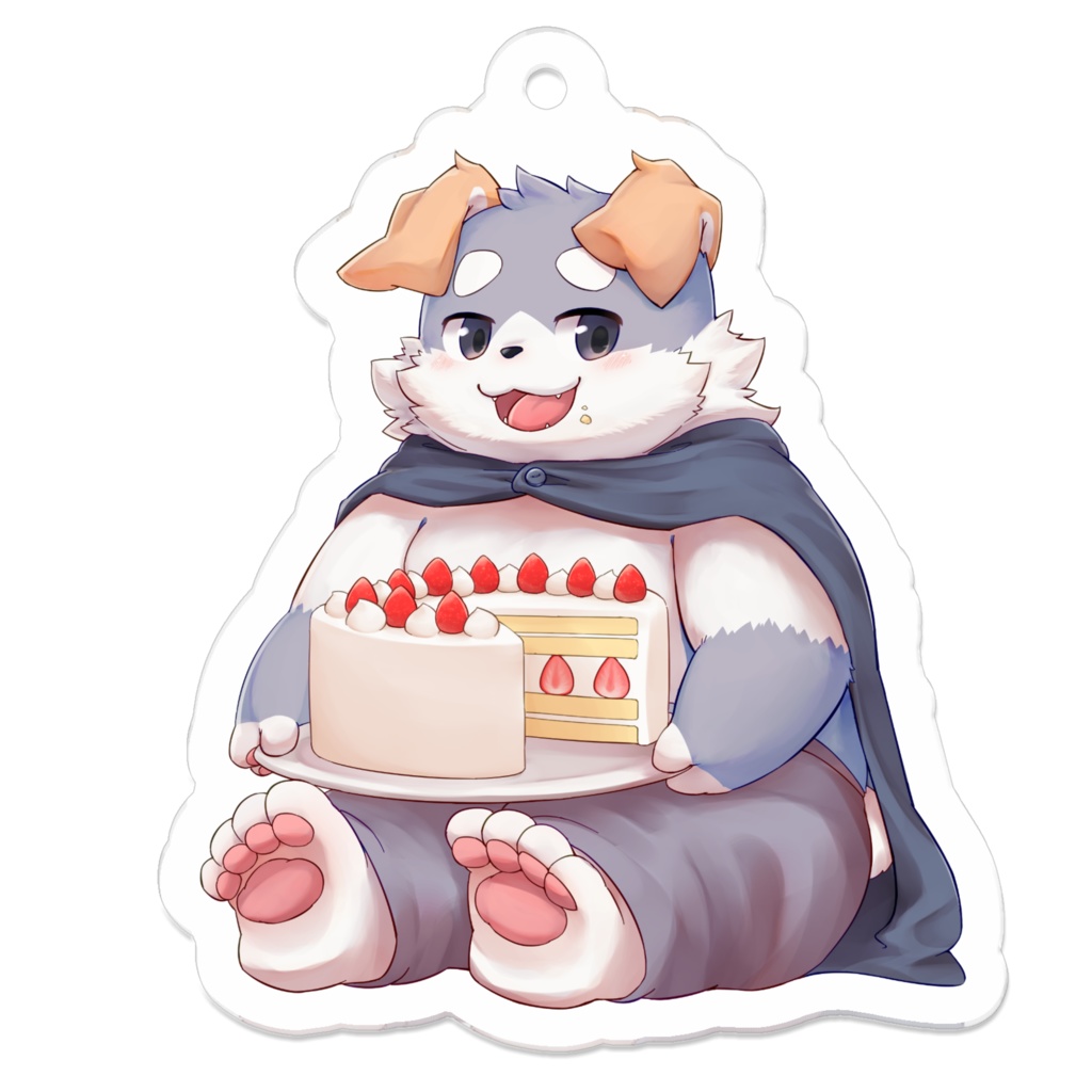 うさみんアクリルキーホルダー（ケーキ）
