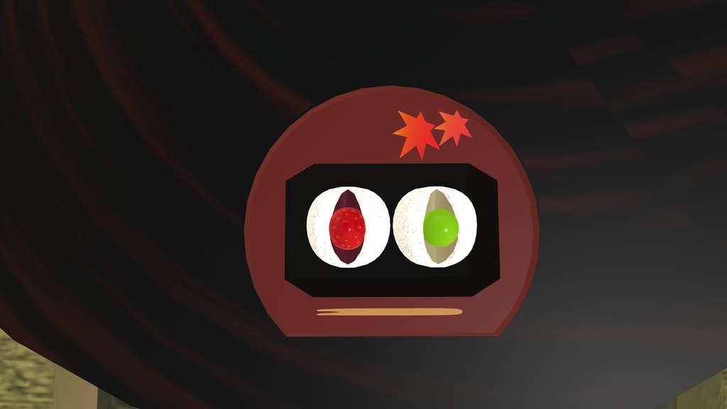 【VRChat向け】秋のフルーツ大福セット(シャインマスカット・いちご)