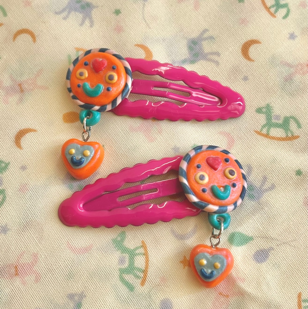 ゆらゆらぱっちんピン-おげんき顔
