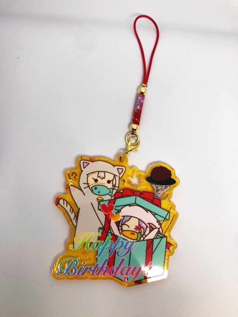 うずいとねこみ ハピバアクリルキーホルダー(ストラップ)