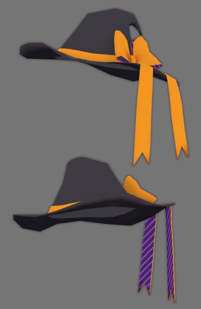 リボン魔女帽子