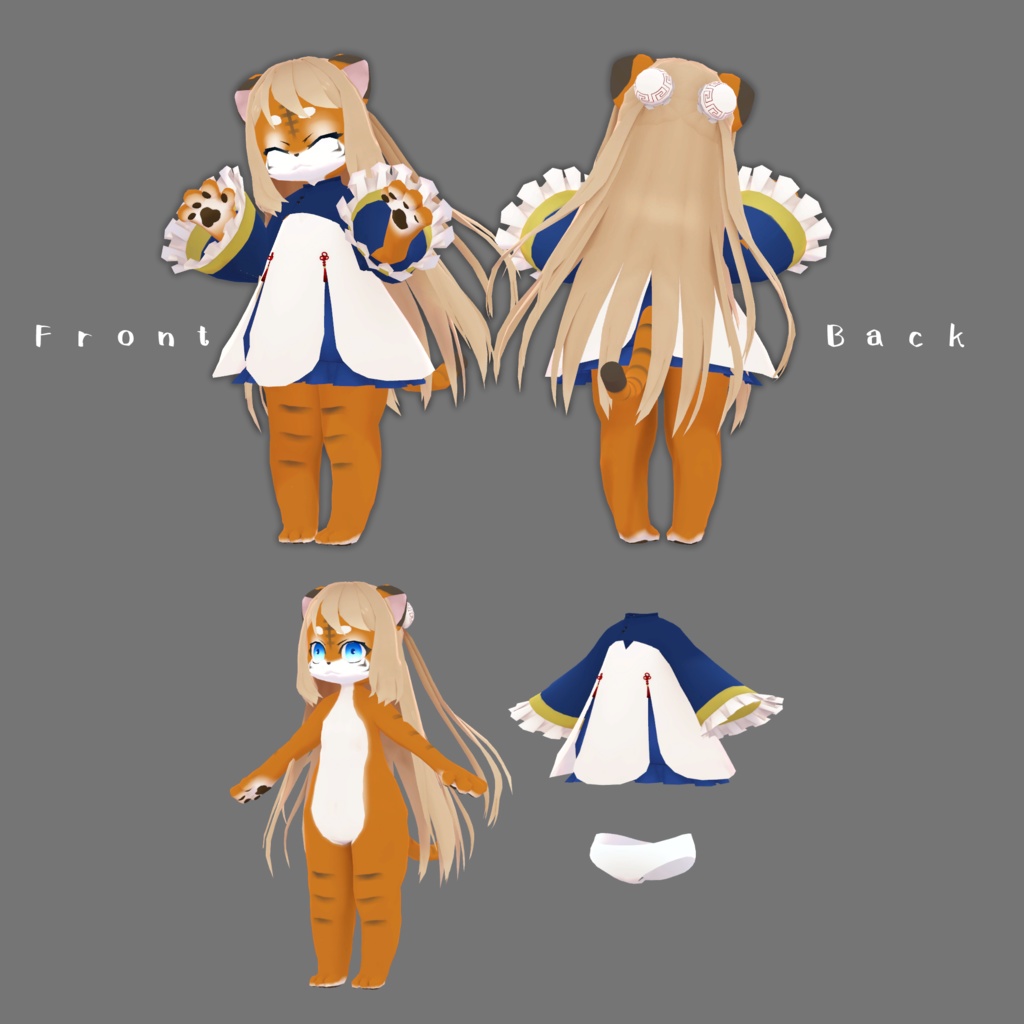 オリジナル3Dモデル【シャオフー】