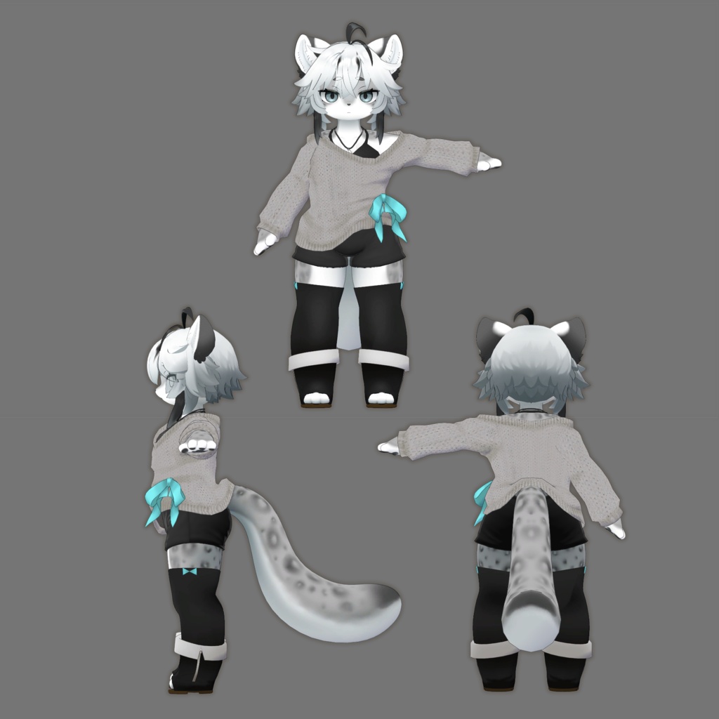 【灰島専用衣装】オフショルニットコーデ