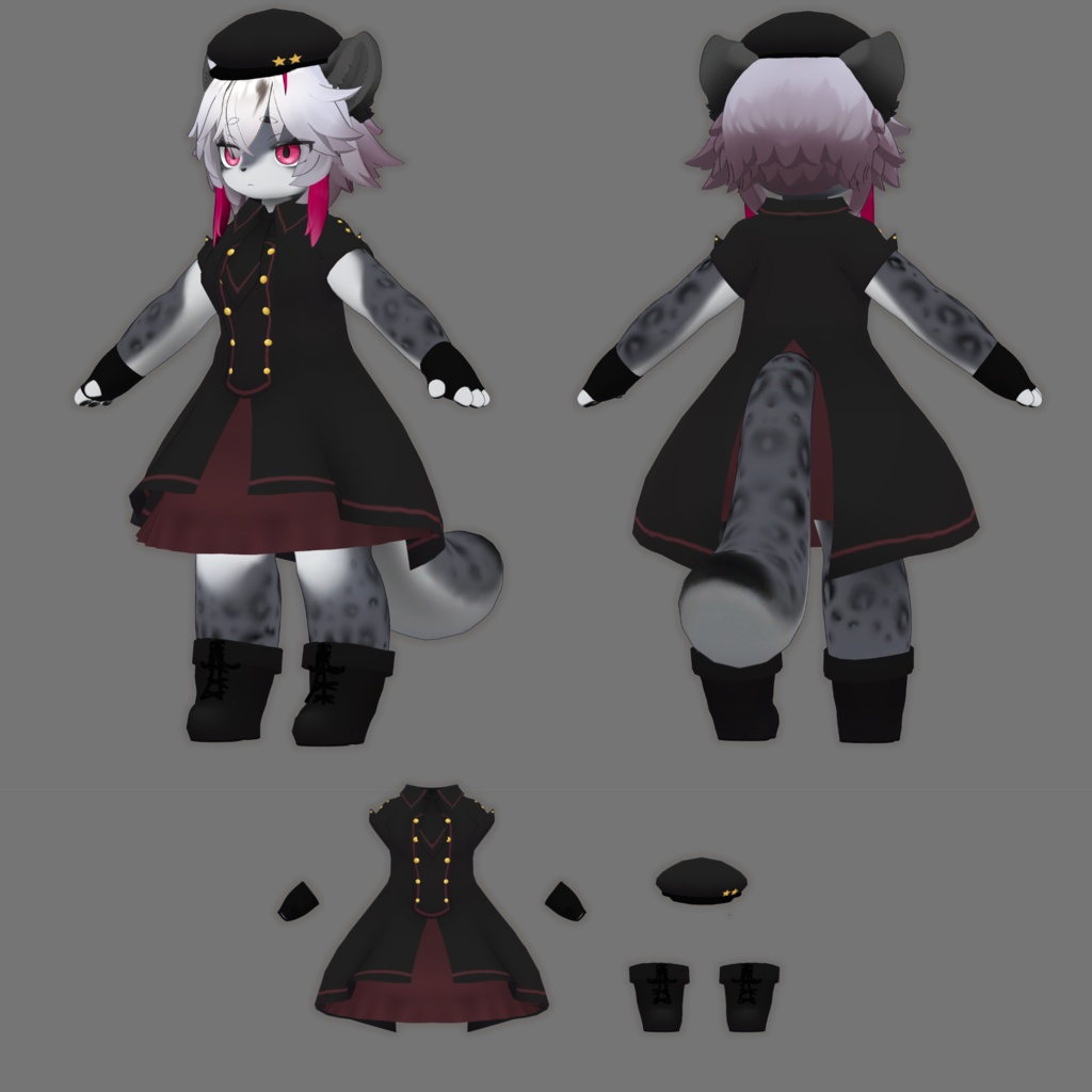 【灰島専用衣装】軍服ワンピース