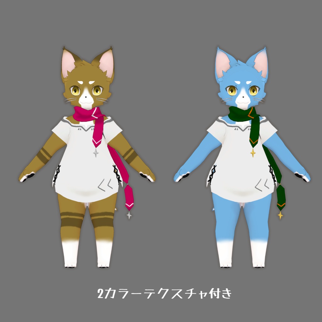 オリジナル3Dモデル【さめねこ】